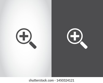 Magnifier Zoom In Computer Tool Applications Symbol Icon Black White