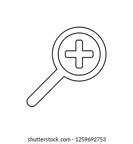 magnifier zoom icon. Element of web for mobile concept and web apps icon. Thin line icon for website design and development, app development