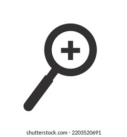 magnifier zoom in, zoom out symbol icon. vector illustration