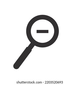 magnifier zoom in, zoom out symbol icon. vector illustration