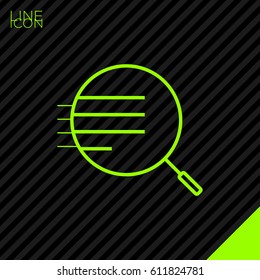 Magnifier zoom line vector icon