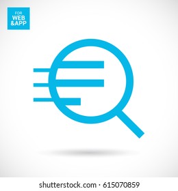 Magnifier zoom line vector icon
