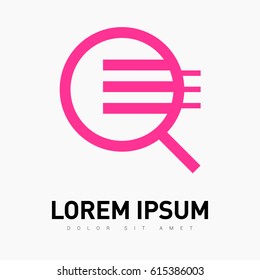 Magnifier zoom line vector icon