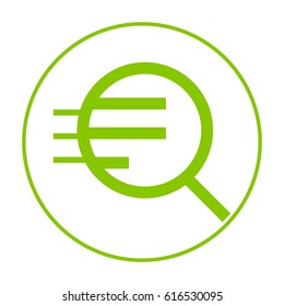 Magnifier zoom line vector icon