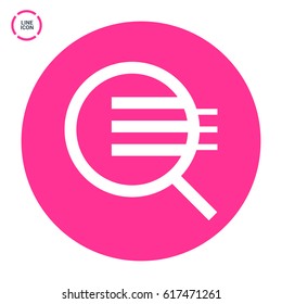 Magnifier zoom line vector icon