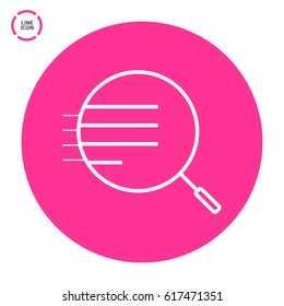 Magnifier zoom line vector icon