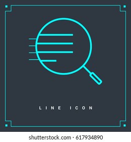 Magnifier zoom line vector icon