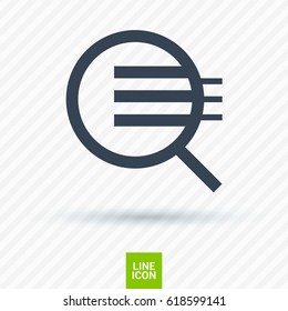 Magnifier zoom line vector icon