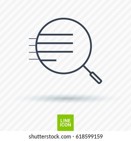 Magnifier zoom line vector icon