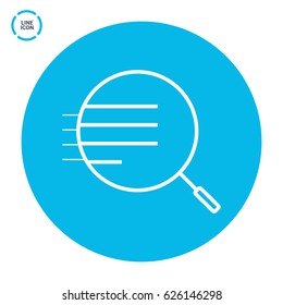 Magnifier zoom line vector icon