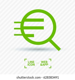 Magnifier zoom line vector icon