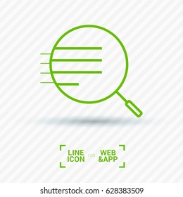 Magnifier zoom line vector icon