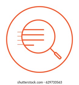 Magnifier zoom line vector icon