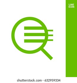 Magnifier zoom line vector icon