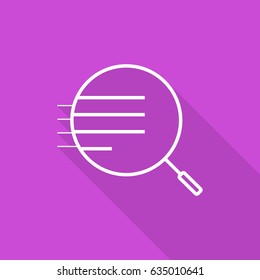 Magnifier zoom line vector icon