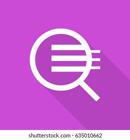 Magnifier zoom line vector icon