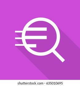 Magnifier zoom line vector icon