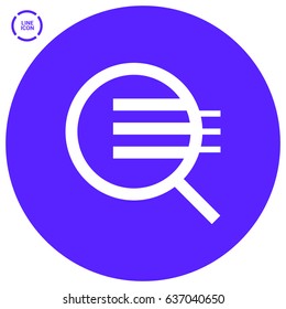 Magnifier zoom line vector icon