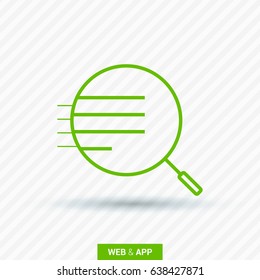 Magnifier zoom line vector icon