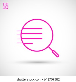Magnifier zoom line vector icon