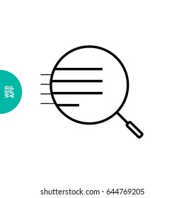 Magnifier zoom line vector icon