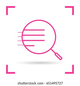 Magnifier zoom line vector icon