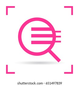 Magnifier zoom line vector icon