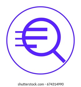 Magnifier zoom line vector icon