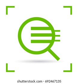 Magnifier zoom line vector icon