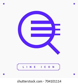 Magnifier zoom line vector icon