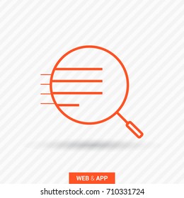 Magnifier zoom line vector icon