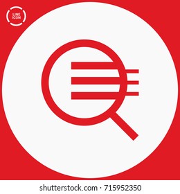 Magnifier zoom line vector icon