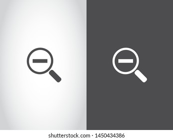 Magnifier Zoom Out Computer Tool Applications Symbol Icon Filled Black White