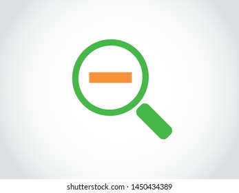 Magnifier Zoom Out Computer Tool Applications Symbol Icon Color