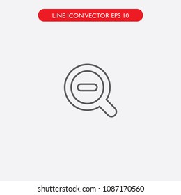 Magnifier Zoom Out Icon vector