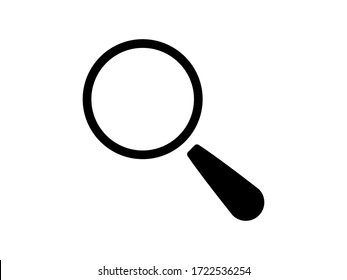 Magnifier zoom, search icon. Zoom, search vector icon isolated. Illustration zoom icon, magnifier search for mobile apps. Pictogram for web design. Minimalist style icon magnifier search