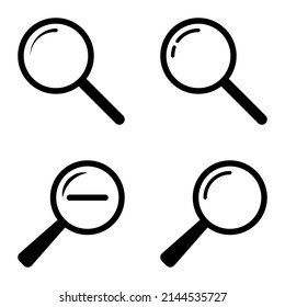 Icono plano de aumento conjunto aislado en fondo blanco