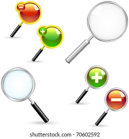 Magnifiers with plus and minus signs. Great collection.