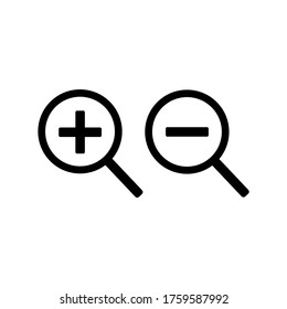 Magnifiger line icon. Web sing for design. Vector symbol in trendy flat style on white background.  Illustration zoom pictogram, in mobile apps.