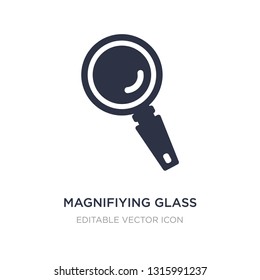 magnifiying glass icon on white background. Simple element illustration from General concept. magnifiying glass icon symbol design.