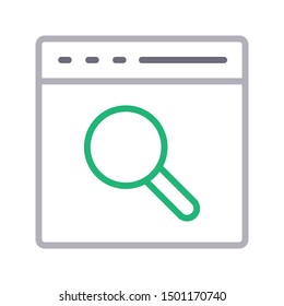magnify browser colour line vector icon