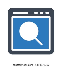 magnify browser glyph colour vector icon
