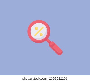 magnify discount vector icon design
