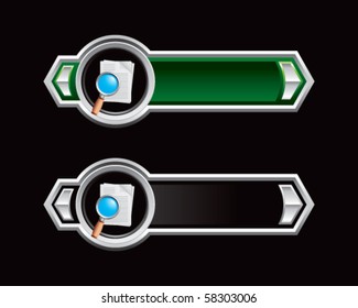 magnify documents green and black arrows