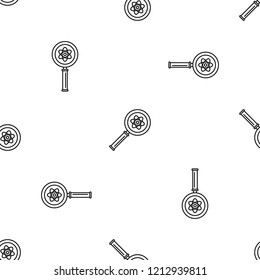 Magnify glass atom pattern seamless vector repeat geometric for any web design