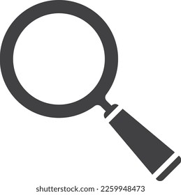 Magnify glass black icon. Zoom sign. Search symbol