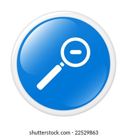 Magnify glass. Button. Icon
