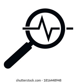 Magnify glass exploration icon. Simple illustration of magnify glass exploration vector icon for web design isolated on white background