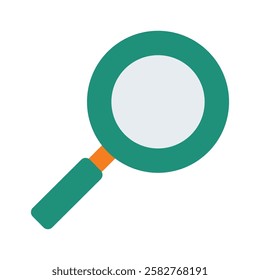 Magnify glass flat icon vector, magnifying glass clip art, clip art magnifying glass