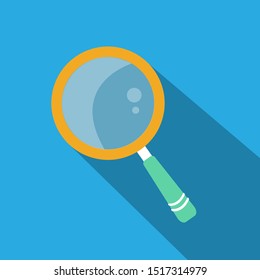 magnify glass icon isolated on blue background Vector illustration